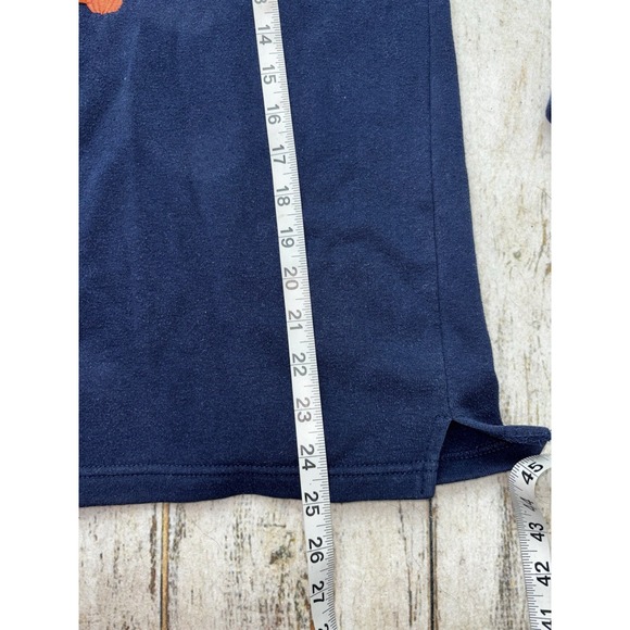 Vintage Embellished Happy Fall Y'all Scarecrow Pumpkins cozy Blue Sweatshirt - Picture 6 of 7